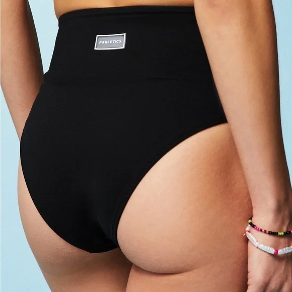 - Fabletics High-Waisted Crossover Shaping Swim Bottom Sz large - Picture 2 of 6